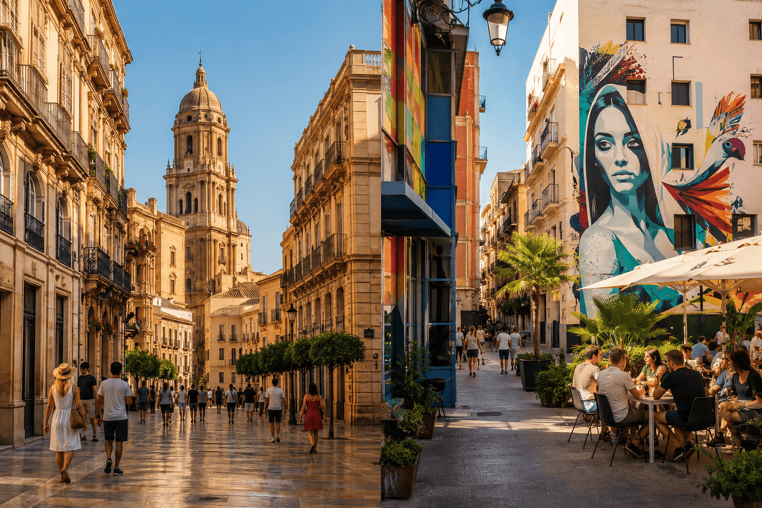 Generated image: Historic charm meets modern art district