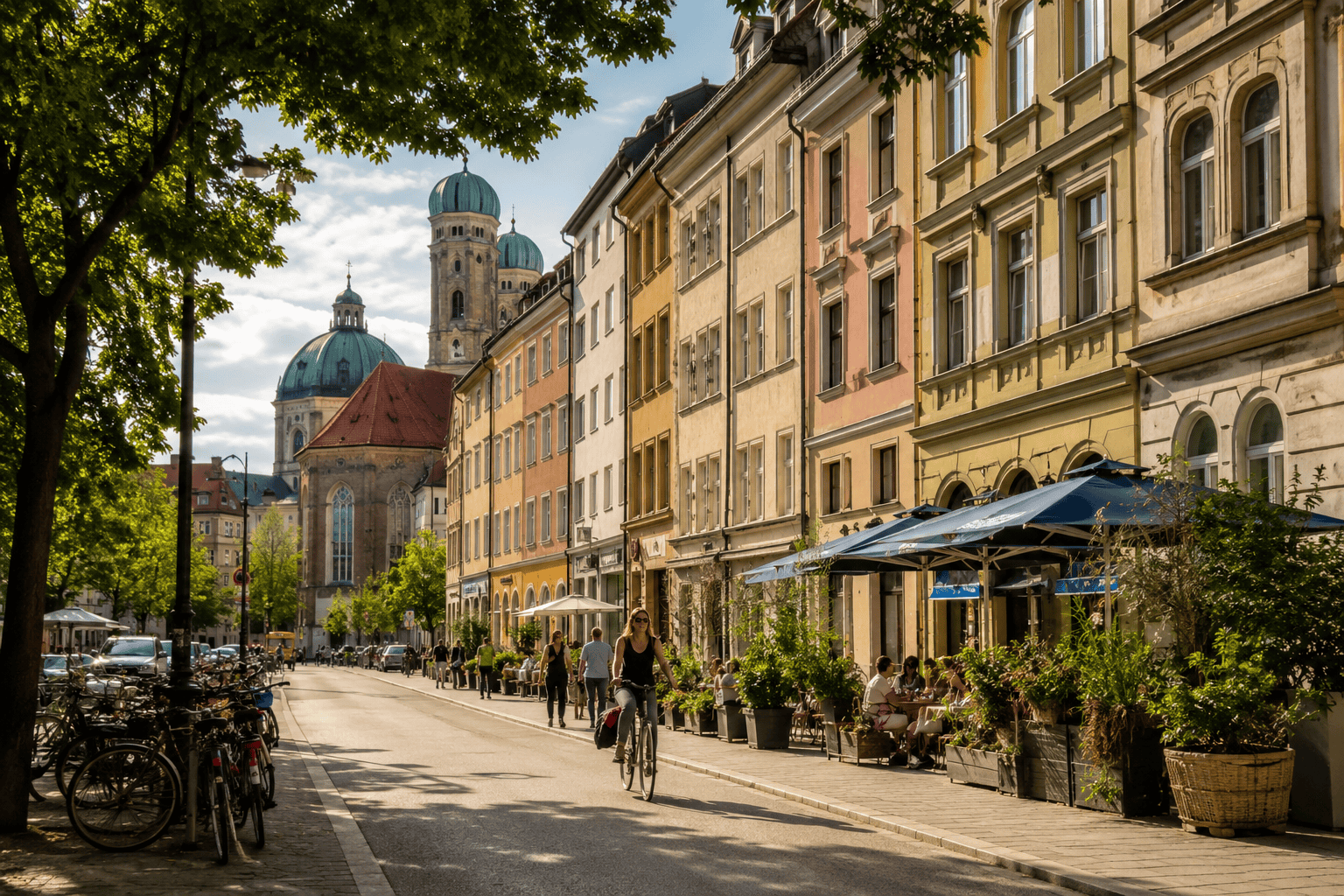 Charming street in Haidhausen Munich