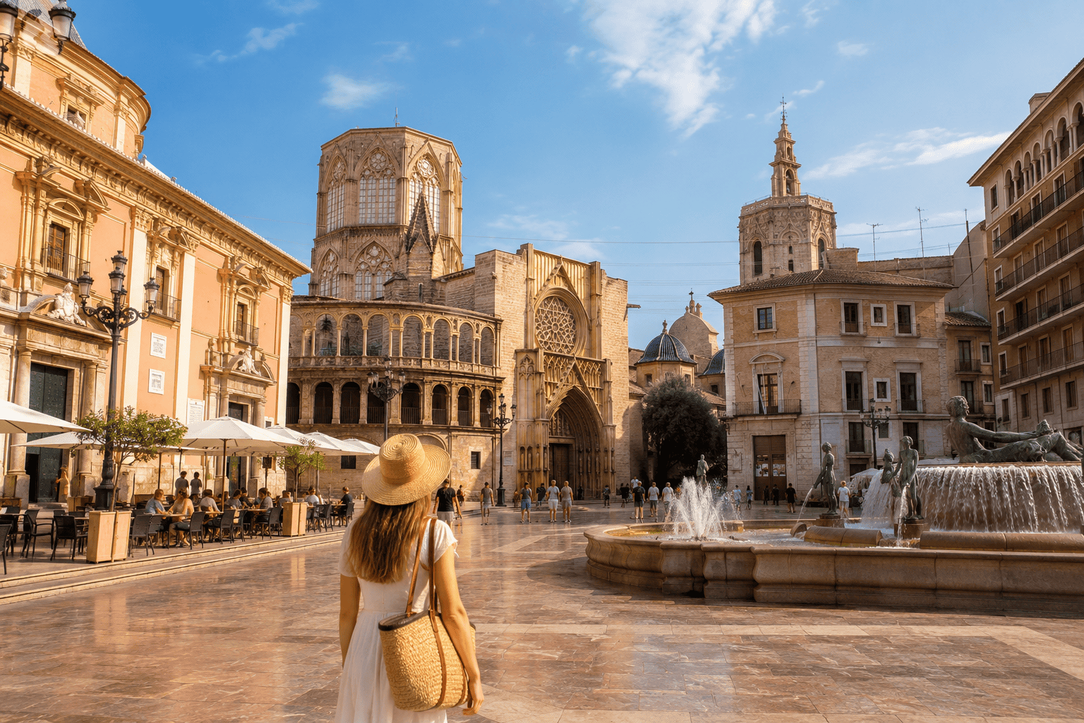 Historic square in Valencia old town